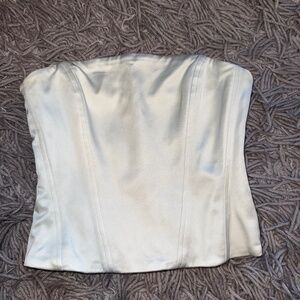 Aritzia white satin corset, size small, very good condition